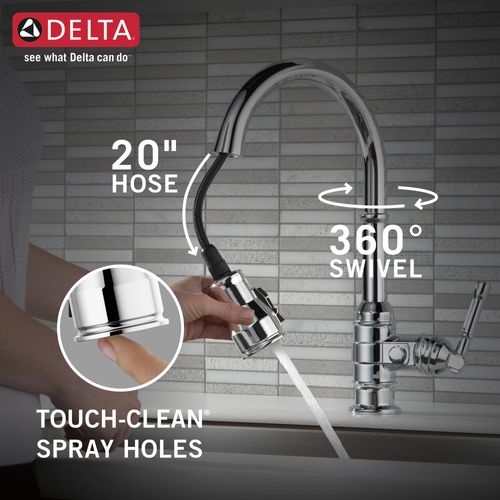 Main product image of Broderick 1-Handle Pull-Down Kitchen Faucet (Chrome), 9190-DST