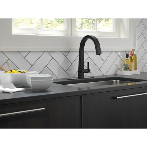 Main product image of Pivotal Single Handle Pull-Down Kitchen Faucet, 1.8 GPM (Matte Black), 9193-BL-DST
