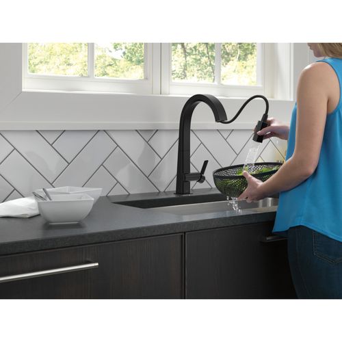 Main product image of Pivotal Single Handle Pull-Down Kitchen Faucet, 1.8 GPM (Matte Black), 9193-BL-DST