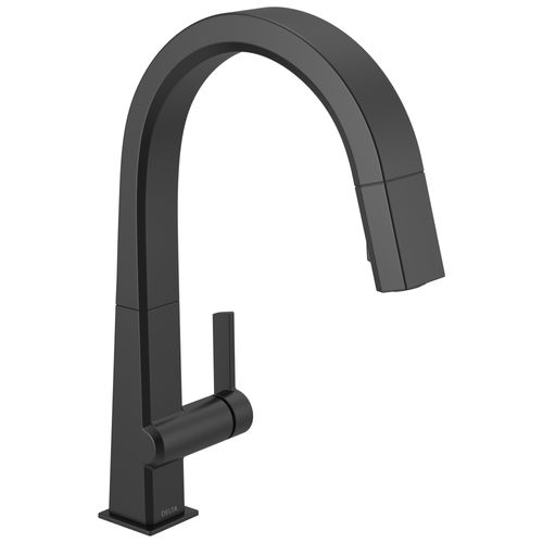 Main product image of Pivotal Single Handle Pull-Down Kitchen Faucet, 1.8 GPM (Matte Black), 9193-BL-DST