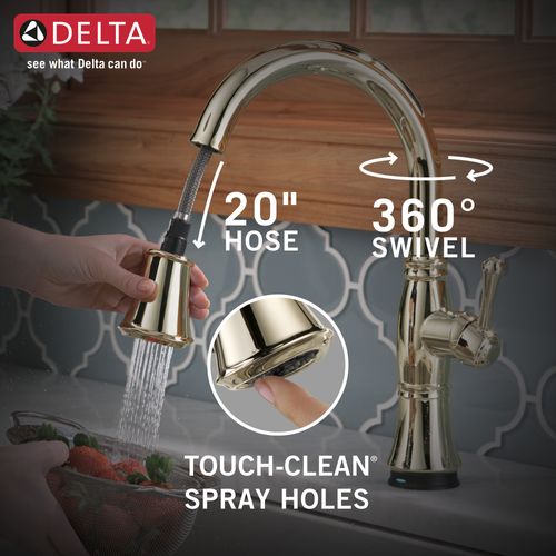 Main product image of Cassidy Single Handle Pulldown Kitchen Faucet w/ Touch20, ShieldSpray Technologies (Lumicoat Polished Nickel), 9197T-PN-PR-DST