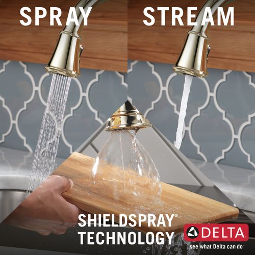 Main product image of Cassidy Single Handle Pulldown Kitchen Faucet w/ Touch20, ShieldSpray Technologies (Lumicoat Polished Nickel), 9197T-PN-PR-DST