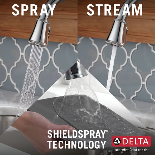 Main product image of Cassidy Single Handle Pulldown Kitchen Faucet w/ Touch20, ShieldSpray Technologies (Lumicoat Chrome), 9197T-PR-DST