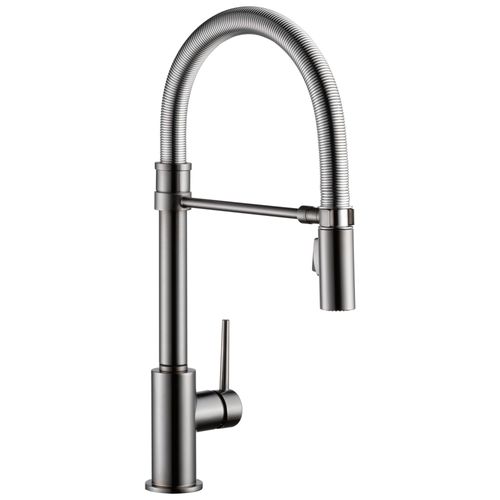 Main product image of Trinsic Single-Handle Pull-Down Spring Kitchen Faucet (Black Stainless), 9659-KS-DST