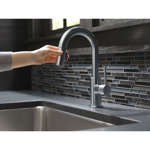 Main product image of Trinsic Single Handle Pull-Down Bar/Prep Faucet, w/ Limited Swivel, 1.8 GPM (Arctic Stainless), 9959-ARLS-DST