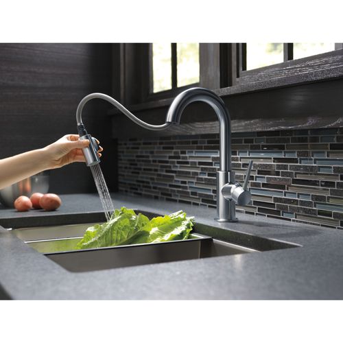Main product image of Trinsic Single Handle Pull-Down Bar/Prep Faucet, w/ Limited Swivel, 1.8 GPM (Arctic Stainless), 9959-ARLS-DST