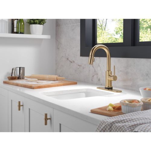 Main product image of Trinsic Touch2O Bar / Prep Faucet w/ Touchless Technology, 9959TL-CZ-DST (Champagne Bronze)