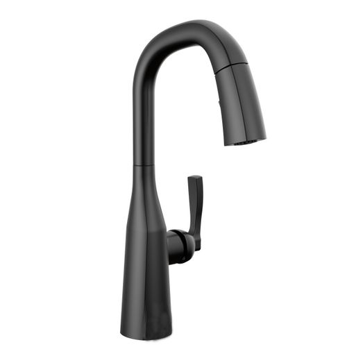 Main product image of Stryke Single Handle Pull-Down Bar/Prep Faucet, 1.8 GPM (Matte Black), 9976-BL-DST