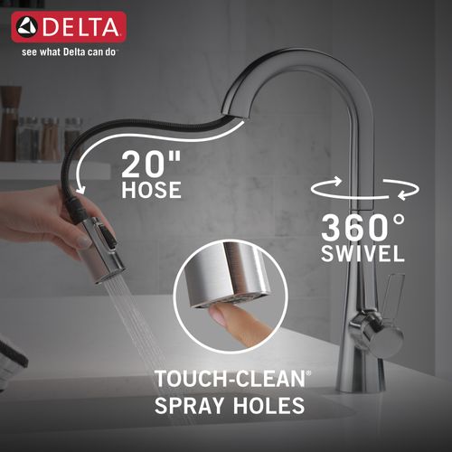 Main product image of Monrovia Single Handle Pull-Down Bar/Prep Faucet, 1.8 GPM (Lumicoat Arctic Stainless), 9991-AR-PR-DST