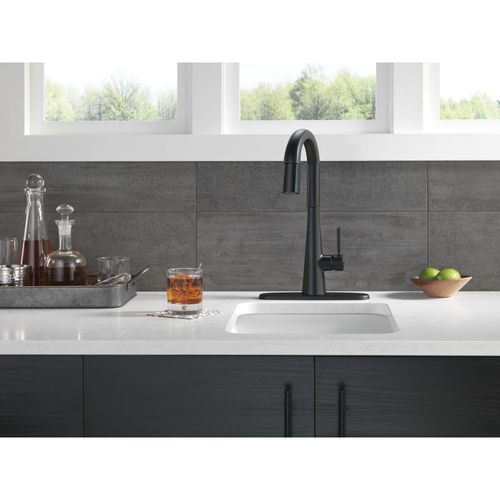 Main product image of Monrovia Single Handle Pull-Down Bar/Prep Faucet, 1.8 GPM (Matte Black), 9991-BL-DST
