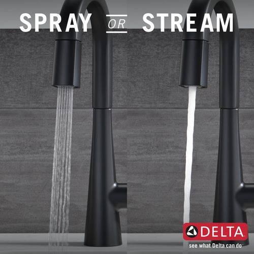 Main product image of Monrovia Single Handle Pull-Down Bar/Prep Faucet, 1.8 GPM (Matte Black), 9991-BL-DST