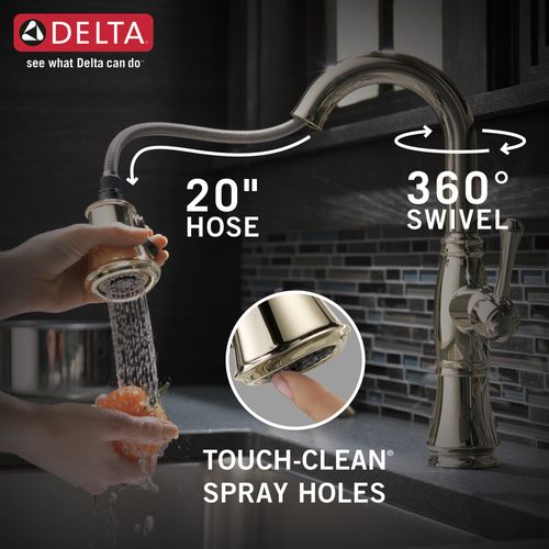 Main product image of Cassidy Single Handle Pulldown Bar/Prep Faucet (Lumicoat Polished Nickel), 9997-PN-PR-DST