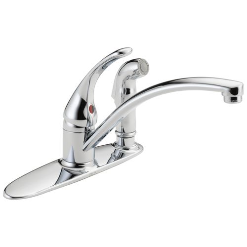 Main product image of Foundations Single Handle Kitchen Faucet w/ Integral Spray (Chrome), B3310LF