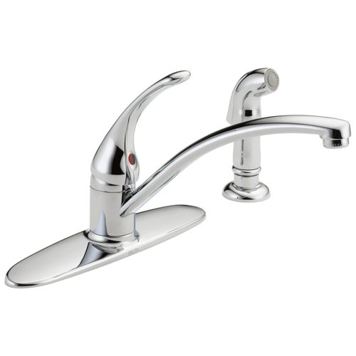 Main product image of Foundations Single Handle Kitchen Faucet w/ Spray (Chrome), B4410LF