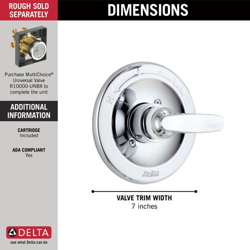 Main product image of Foundations Monitor 13 Series Valve Only Trim (Chrome), BT13010