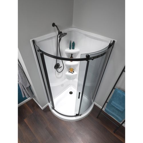 Main product image of 4" Prefab Round Shower Drain, DT051411-BL (Matte Black)