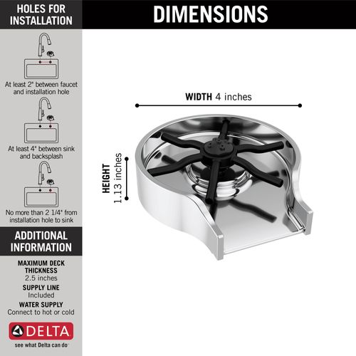 Main product image of Metal Glass Rinser (Chrome), GR250