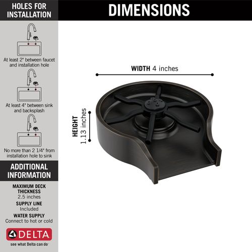 Main product image of Metal Glass Rinser (Venetian Bronze), GR250-RB
