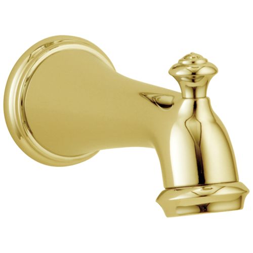 Victorian Tub Spout, Pull-Up Diverter (Polished Brass)