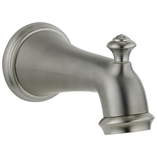 Victorian Tub Spout, Pull-Up Diverter (Stainless)