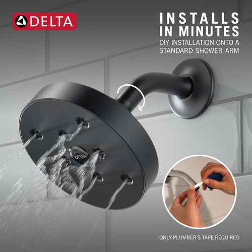 Main product image of RP70175BL H2OKinetic Single-Setting Raincan Shower Head (Matte Black)