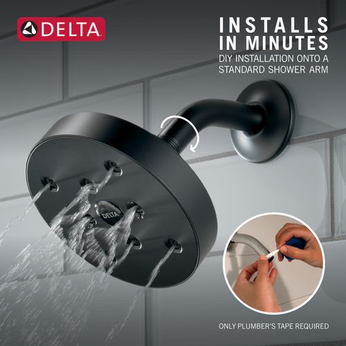 Main product image of RP70175BL H2OKinetic Single-Setting Raincan Shower Head (Matte Black)