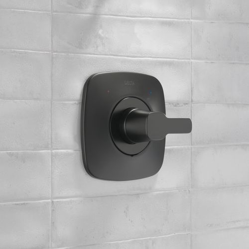 Main product image of T140339-BL-PP Modern Monitor 14 Series Valve Only Trim (Matte Black)