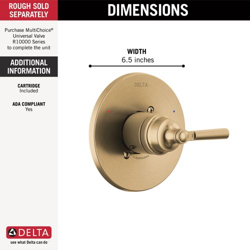 Main product image of Saylor Monitor 14 Series Valve Only Trim (Champagne Bronze), T14035-CZ