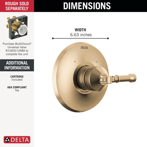 Main product image of Broderick 14 Series Valve Only Trim (Lumicoat Champagne Bronze), T14084-CZ-PR