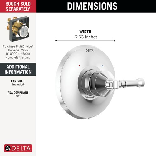 Main product image of Broderick 14 Series Valve Only Trim (Lumicoat Chrome), T14084-PR