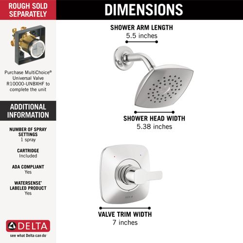 Main product image of T142339-PP Modern Monitor 14 Series Shower Trim (Chrome)