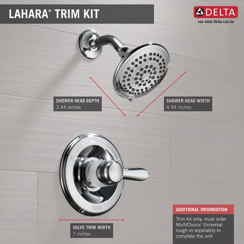 Main product image of Lahara Monitor 14 Series Shower Trim (Chrome), T14238