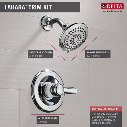 Main product image of Lahara Monitor 14 Series Shower Trim (Chrome), T14238
