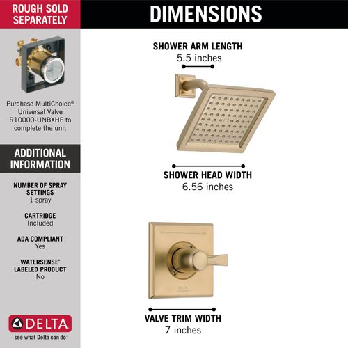 Main product image of T14251-CZ Dryden Monitor 14 Series Shower Trim (Champagne Bronze)