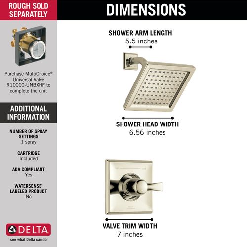 Main product image of Dryden Monitor 14 Series Shower Trim (Polished Nickel), T14251-PN