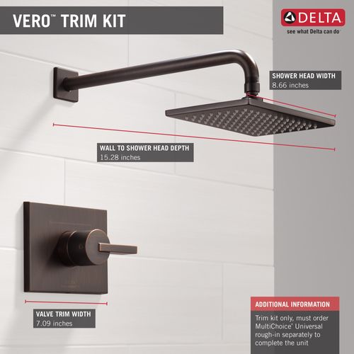 Main product image of T14253-RB Vero Monitor 14 Series Shower Trim (Venetian Bronze)