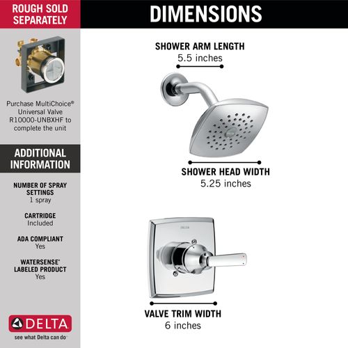 Main product image of Ashlyn Monitor 14 Series Shower Trim (Chrome), T14264