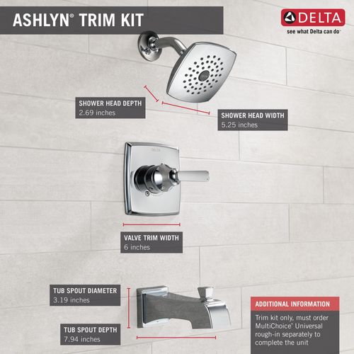 Main product image of Ashlyn Monitor 14 Series Tub & Shower Trim (Chrome), T14464