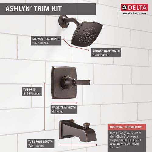 Main product image of Ashlyn Monitor 14 Series Tub & Shower Trim (Venetian Bronze), T14464-RB