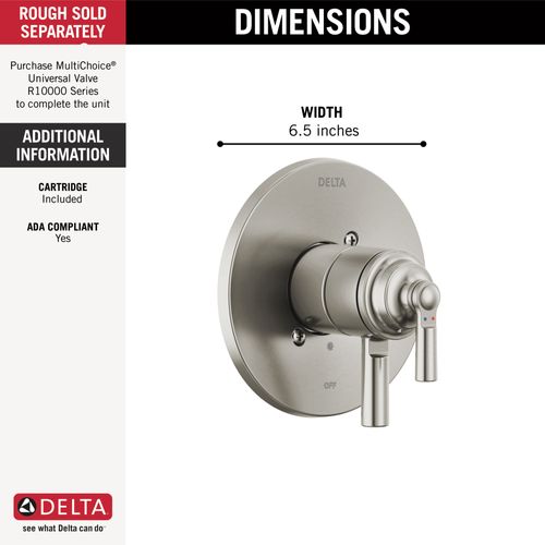 Main product image of Saylor Monitor 17 Series Valve Trim Only (Stainless), T17035-SS