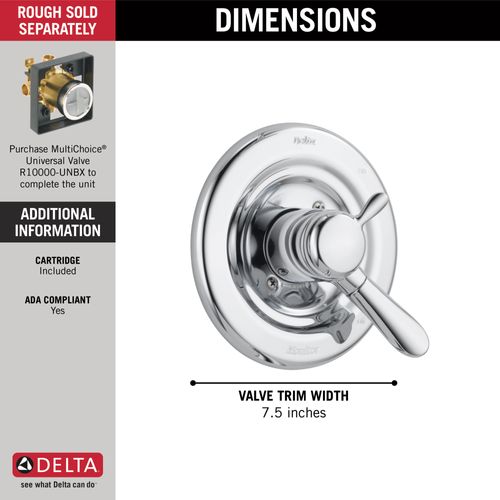 Main product image of Lahara Monitor 17 Series Valve Only Trim (Chrome), T17038