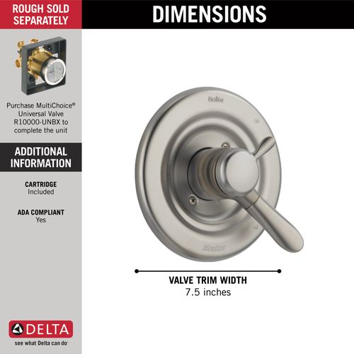 Main product image of Lahara Monitor 17 Series Valve Only Trim (Stainless), T17038-SS