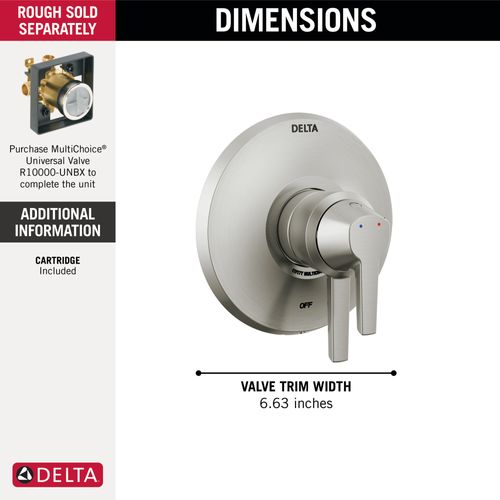 Main product image of Galeon 17 Series Valve Only Trim (Lumicoat Stainless), T17072-SS-PR
