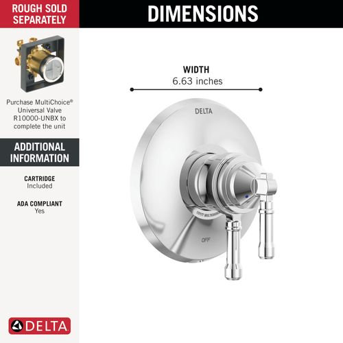 Main product image of Broderick 17 Series Valve Only Trim (Lumicoat Chrome), T17084-PR
