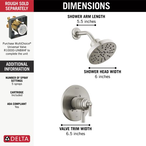 Main product image of Saylor Monitor 17 Series Shower Trim (Stainless), T17235-SS