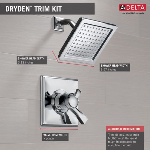 Main product image of T17251 Dryden Monitor 17 Series Shower Trim (Chrome)