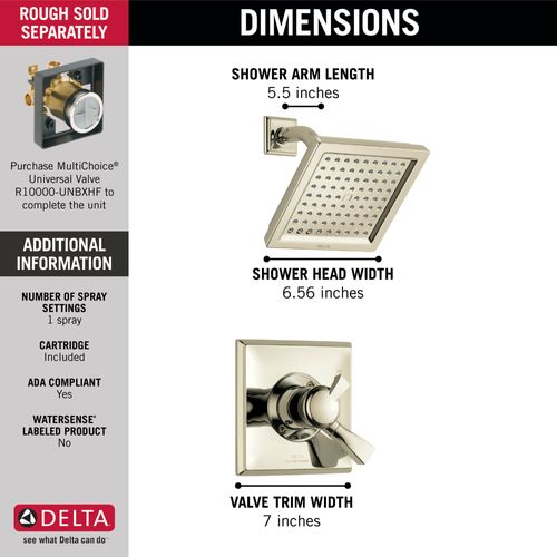 Main product image of Dryden Monitor 17 Series Shower Trim (Polished Nickel), T17251-PN