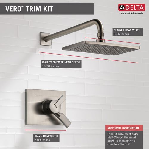 Main product image of T17253-SS Vero Monitor 17 Series Shower Trim (Stainless)