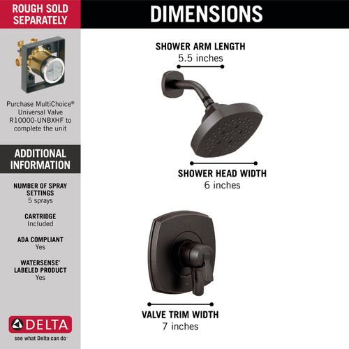 Main product image of Stryke 17 Series Shower Only (Venetian Bronze), T17276-RB