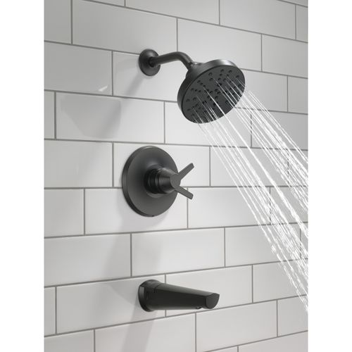 Main product image of Galeon 17S Tub Shower Trim with H2OKinetic, 1.75 GPM (Matte Black), T17472-BL